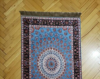 Eid Gifts, Islamic Wedding Gift, Prayer Rug, Janamaz, Unique Islamic Gift, Luxury Chenille Sejadah Floral Pray Rug, Prayer Rug For Men