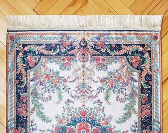 Turkse chenille gebed tapijt, luxe gebedsmat, fluwelen gebed tapijt, bloemen fluwelen gebed tapijten voor moslim, sejadah voor mannen, moslim cadeau