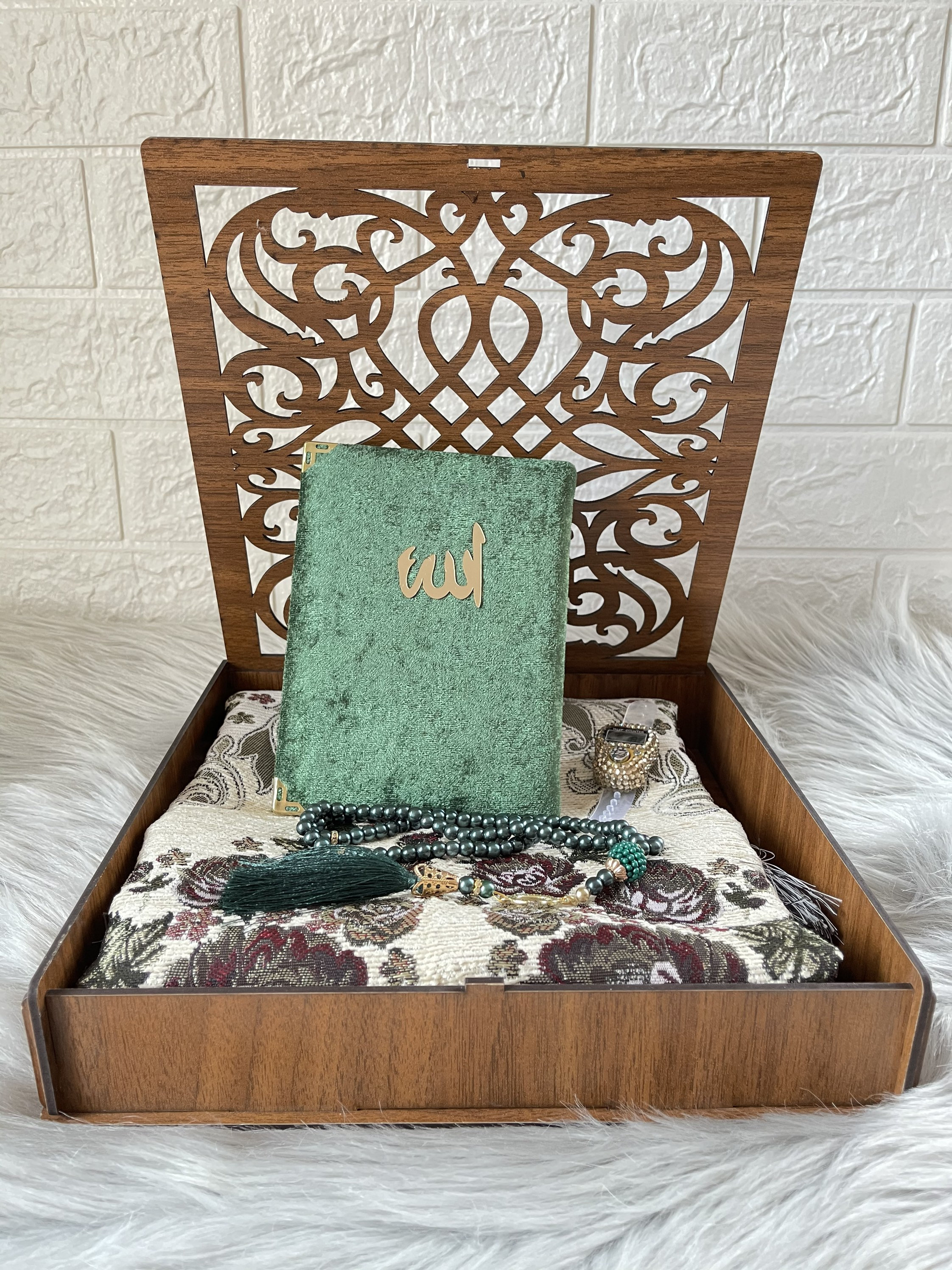 Personalized Islamic Wooden Gift Box, Lux Islamic Gift Set, Eid Gifts, Islamic Birthday Gift, Wedding Gift, Gift For Muslim, Quran