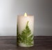 Asparagus Fern Flameless Candle, Flickering ,Real Wax Pillars & Moving Flame Wick LED Candles and Remote Control with Timer 