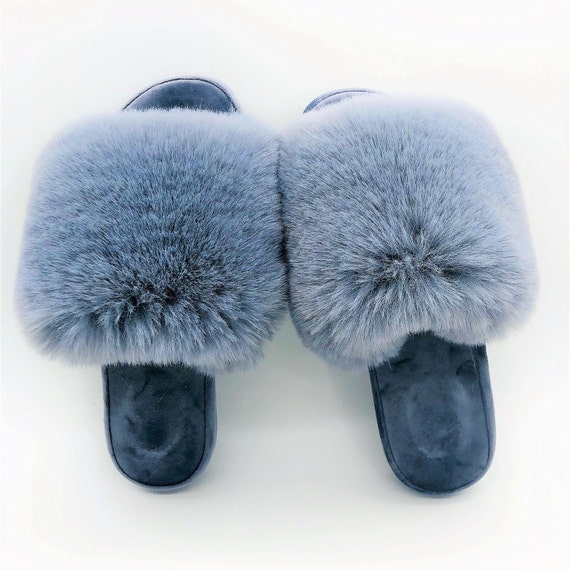 Fluffy Slipper for Women, Faux Fur Feel Fuzzy Slippers, Gifts for Mothers 