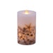 Flameless candle , Flickering ,Real Seashell LED Pillar Candles Real Wax 