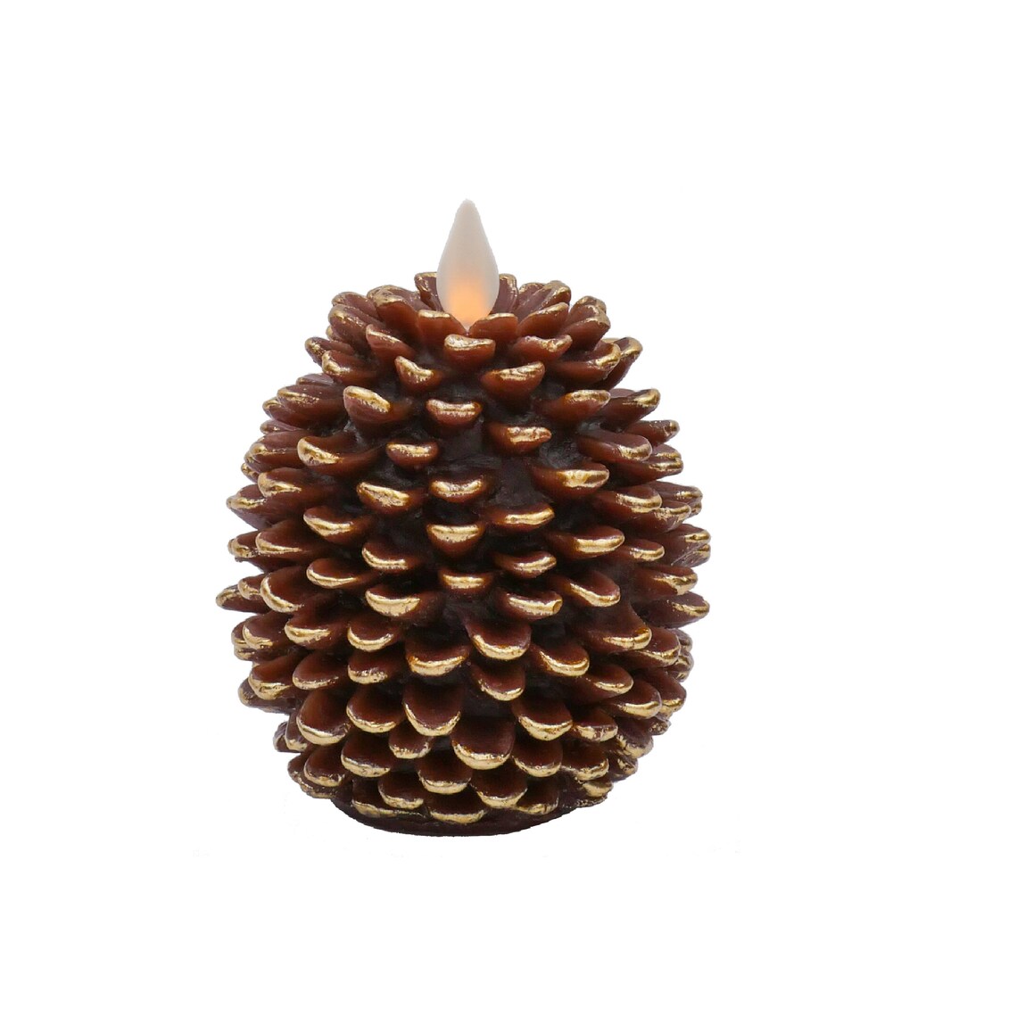Brown Pine Cone Flameless Candles Flickering 4 x Etsy