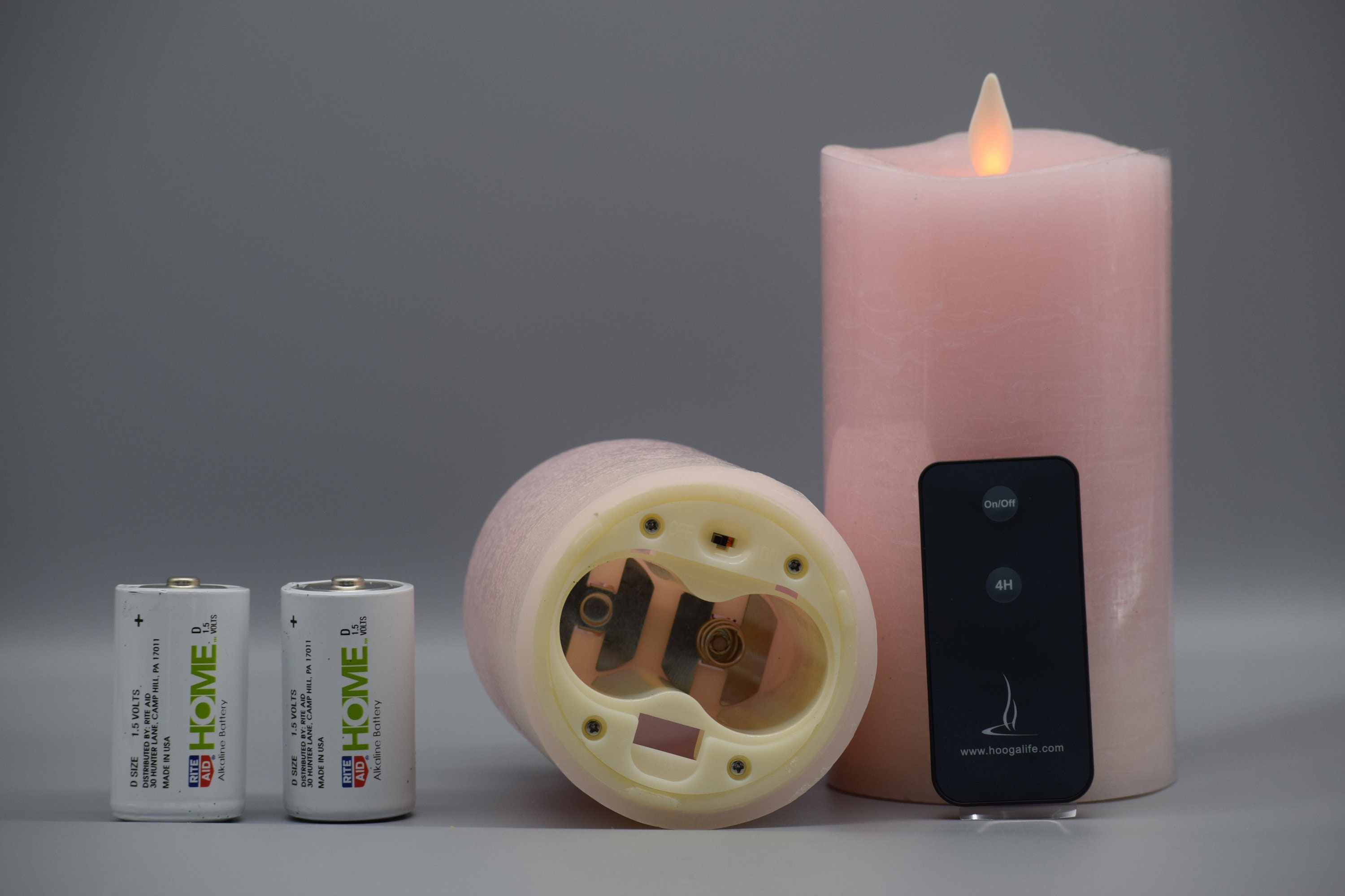 Wave Pink Flameless Candle Flickering real Wax Pillars & Etsy