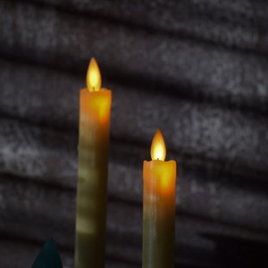 Flameless Taper Candles , Moving Wick ,Dinner Table Centerpieces, Party Deco image 3