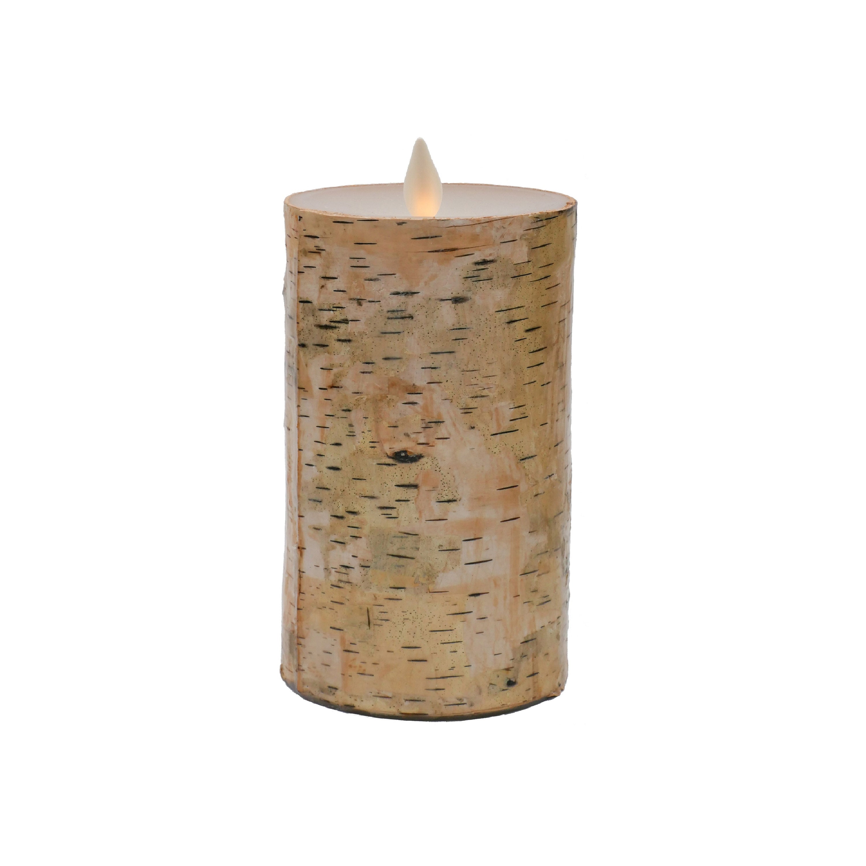 Real Birch Bark Flameless candle Flickering Battery Etsy