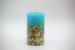 Flameless candle , Flickering ,Real Blue Seashell LED Pillar Candles Real Wax 