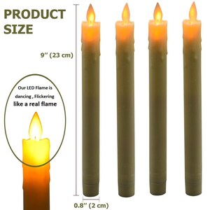 Flameless Taper Candles , Moving Wick ,Dinner Table Centerpieces, Party Deco image 6