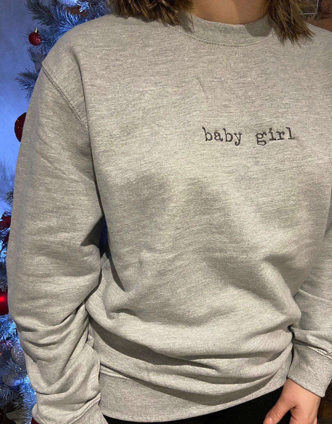 Baby girl embroidered sweatshirt Etsy