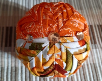 Autumn Quilted Ornament Ball