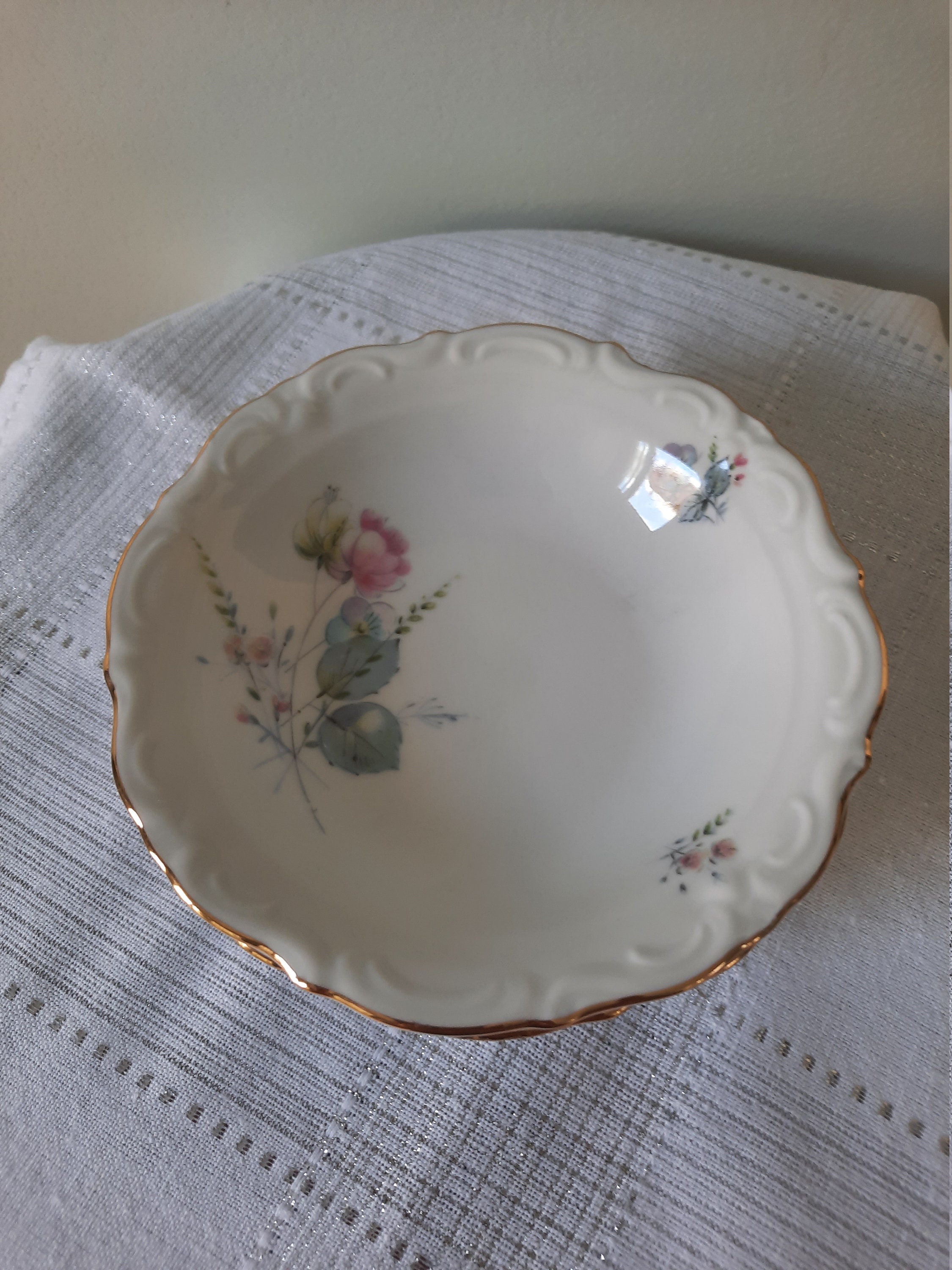 Winterling Roslau Bavaria Germany Set Of 3 Floral Bowls Etsy
