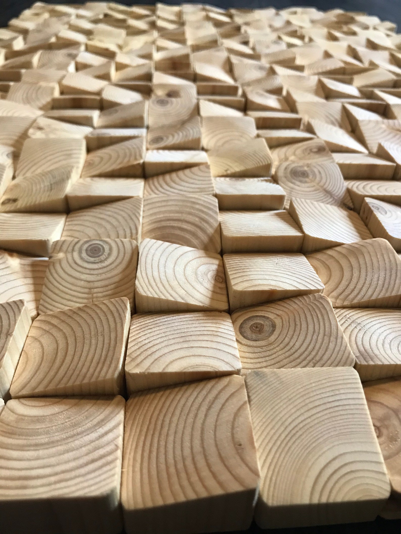 Wood Mosaic Wall Art Handmade Etsy