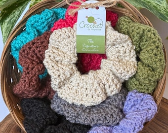 The Signature Scrunchie | Handmade Crochet Scrunchie | 100% Cotton  | Gift for Her