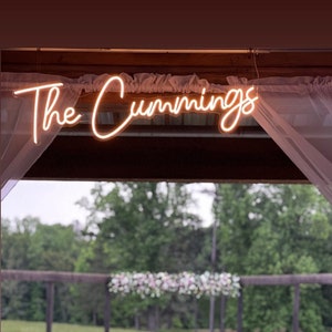 Family Name Sign with Neon Light - Personalized Decor