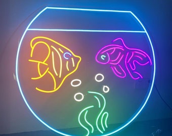 Benutzerdefinierte Neon Zeichen Home Dekoration Neon Zeichen Schlafzimmer Custom Neon Licht unter US Zeichen Led Neon Aquarium Wandbehänge Neon Wand Dekoration Ins