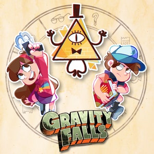 Gravity Falls Holographic Vinyl Stickers