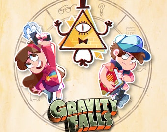 Gravity Falls Holographic Vinyl Stickers