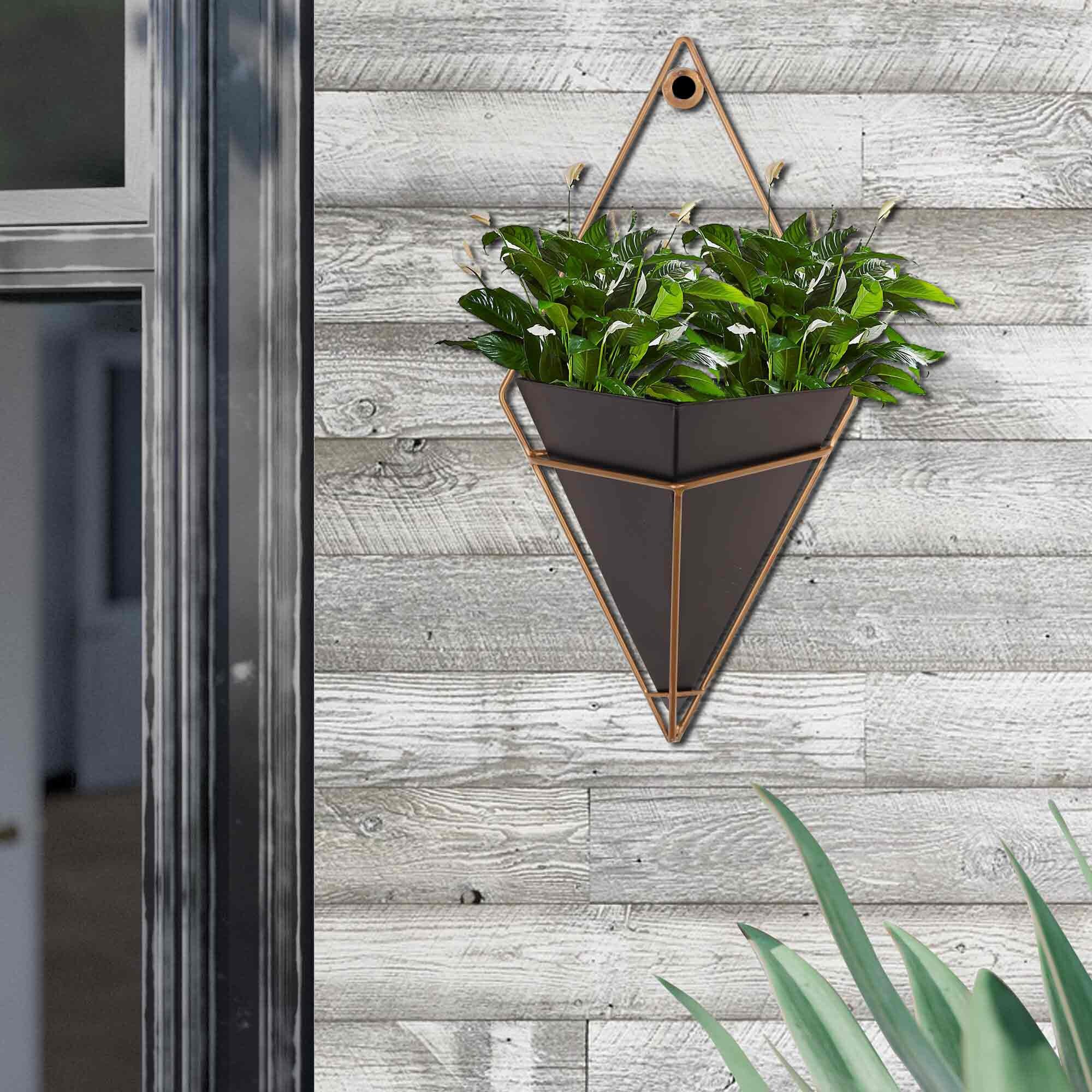 Wall Hanging Planter Outdoor/indoor Metal Planter 16 Inch Etsy