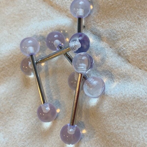 Clear 14 Gauge Tongue Ring