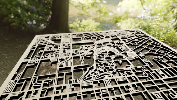 Brigham Young University Byu 3d Wooden Laser Cut Campus Map Etsy