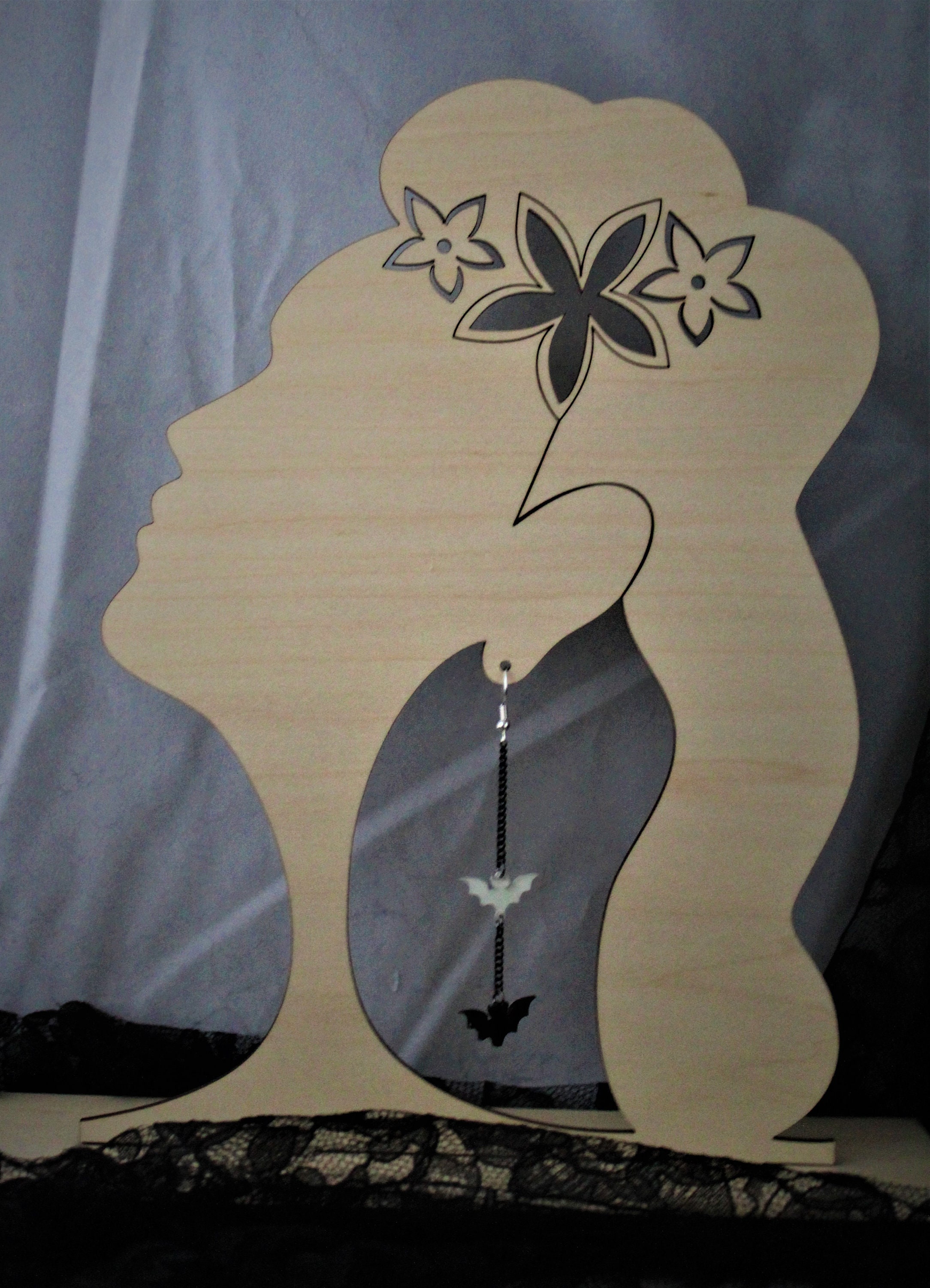 Earring Display Head Silhouette Etsy