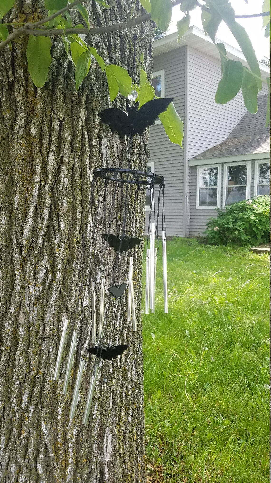 Acrylic Bat Wind Chime Etsy