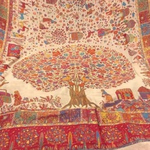 Premium Hand Kani Tussar Seide Saree, Kani Seide Tussar, Hochzeit Lehenga, Brautjungfern Saree, erhältlich in den USA und weltweit, Poonam Sarees USA