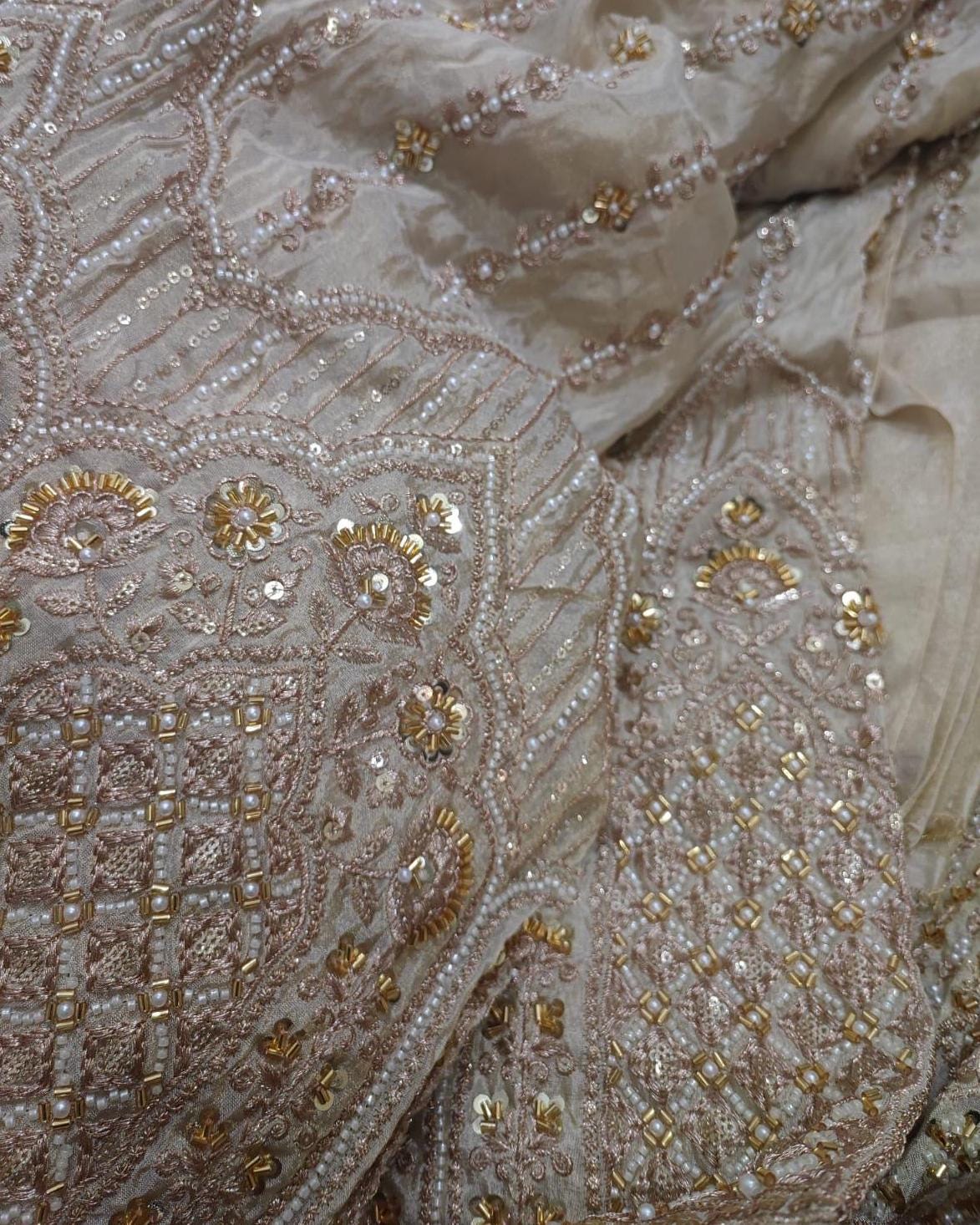 Ivory Satin Silk Readymade/Easy Saree main image 0