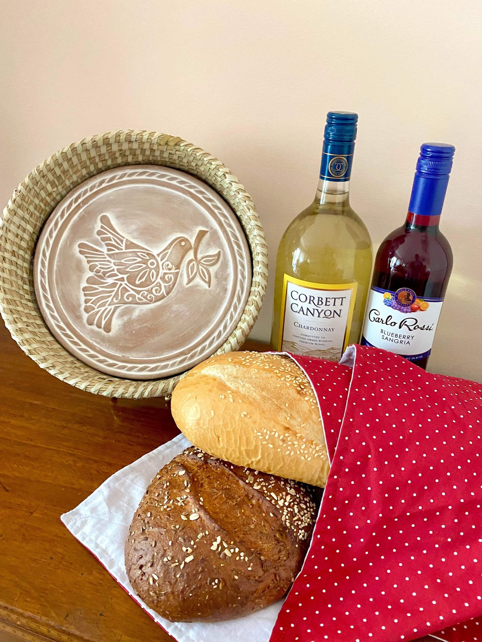 Bread Warmer Basket Terracotta Stone Bread Making Bread Etsy