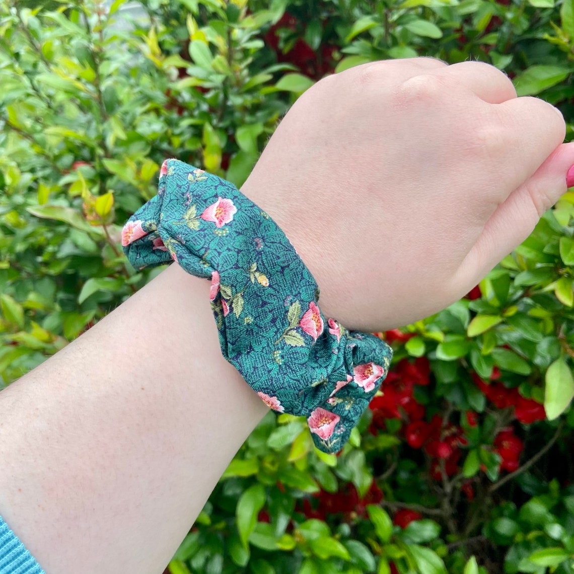 Rose Garden Scrunchie Large Scrunchies Cotton Scrunchie - Etsy