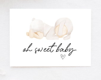 Pregnancy Congratulations Oh Baby Printable Card for Sister, New Baby Congrats, Print at Home Baby Shower Card, Digital Download Instant DIY
