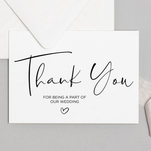 Danke, dass Sie ein Teil unserer druckbaren Karte zum Hochzeitstag sind, Dankeschön-Geschenk für Brautparty, digitaler Download, Sofortdatei, herunterladbar