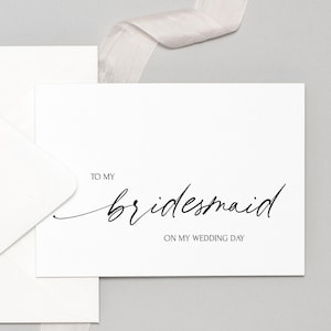 Cartão para impressão para minha dama de honra no dia do casamento, presente elegante para dama de honra, cartão para festa de noiva, download digital, cartão instantâneo