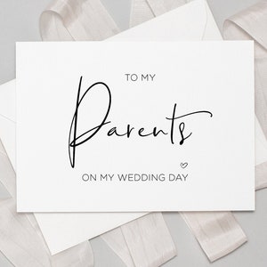 À mes parents le jour de mon mariage carte téléchargeable, cadeau de mariage pour les parents, mariées maman et papa, téléchargement numérique, mère du marié