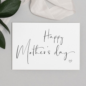 Tarjeta descargable imprimible feliz día de las madres, día de la madre, nuevo regalo de mamá, de hijo hija, descarga, tarjeta de mamá DIY, tarjeta de felicitación digital