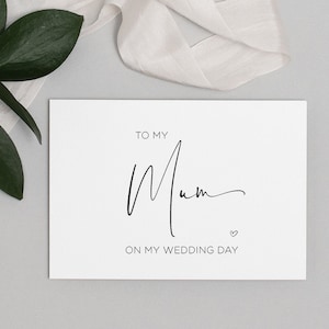 An meine Mutter an meinem Hochzeitstag herunterladbare Karte, Hochzeitsgeschenk für Mutter, Bräute Mum, Grooms Mum, digitaler Download, Mutter der Braut