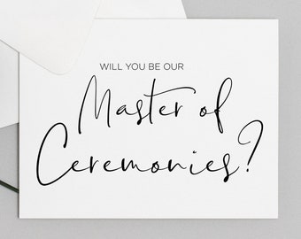 Will You MC at Our Wedding Day Printable Card, Gift for Master of Ceremonies Bridal Party, Proposal Asking, Digital Download, Instant File
