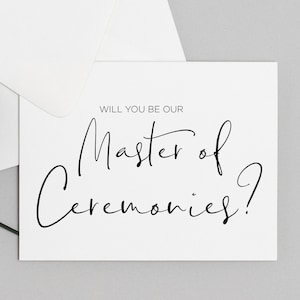 Carte imprimable Serez-vous MC le jour de notre mariage, cadeau pour la fête de mariage du maître de cérémonie, demande de proposition, téléchargement numérique, fichier instantané