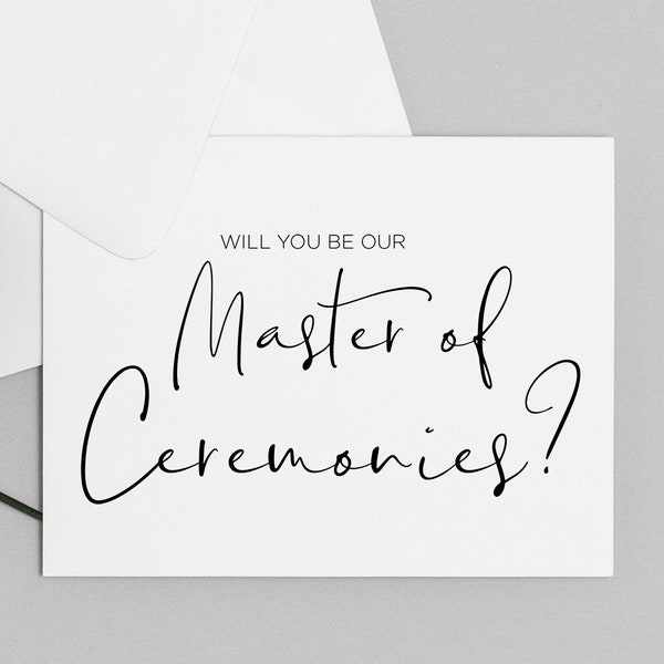 Will You MC at Our Wedding Day Printable Card, Gift for Master of Ceremonies Bridal Party, Proposal Asking, Digital Download, Instant File