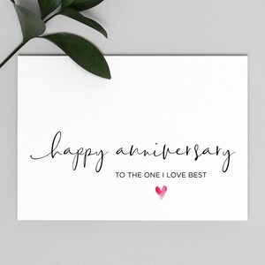 Afdrukbare gelukkige verjaardagskaart voor man, 1e huwelijksverjaardag, eerste jaar als vriend-vriendin, digitale download, cadeau voor vrouw