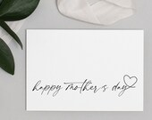 Printable Happy Mothers Day Downloadable Card, Mom's Day, Elegant New Mom Gift, From Son Daughter, Download Mommy Card DIY, Digital Greeting
