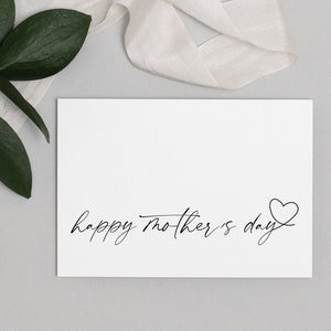 Cartão para download de feliz dia das mães para impressão, dia das mães, presente elegante para nova mãe, do filho e da filha, faça o download do cartão da mamãe, saudação digital