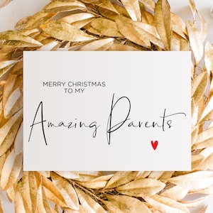 A mis padres tarjeta de Navidad, tarjeta navideña de descarga instantánea, descarga digital, archivo instantáneo, regalo para padres, regalo de Navidad para tarjeta de padres