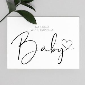 Baby Ankündigung Karte, Schwangerschaft Reveal für Familie, digitales Design, herunterladbare Karte, druckbare Karten, ich bin schwanger, schwanger, ein Baby bekommen