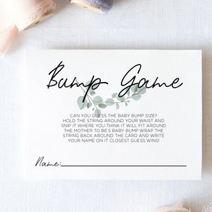 Baby Shower Baby Bump for Parents Game Printable Card for Mom to be, Baby Boy Girl Print at Home Game Ideas, Digital Download Instant DIY