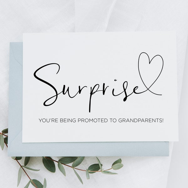 Baby Announcement Card, Pregnancy Reveal for Mom Dad Grandparents to be, Digital Design, Downloadable, Printable Cards I'm Pregnant Surprise