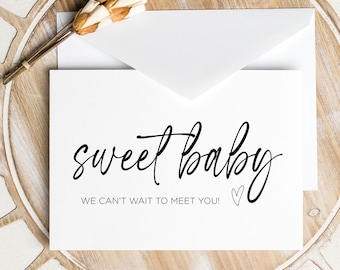 Pregnancy Congratulations Sweet Baby Printable Card for Sister, New Baby Congrats, Print at Home Mommy to Be Card, Digital Download DIY