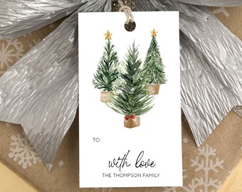 Etiquetas de regalo de Navidad personalizadas, etiquetas de regalo impresas para regalos navideños, envoltorios de regalos de Navidad para familiares y amigos, para adornos de dulces
