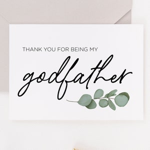 Gracias por ser mi Tarjeta de Padrino, Solicitud de Padrino, Bautizo de Regalo de Bautizo, Padre Guía, Diseño Digital, Descargable, Imprimible