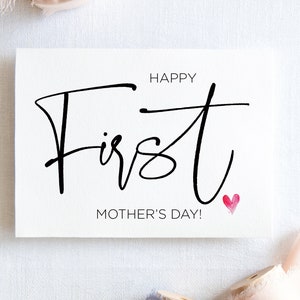Tarjeta digital descargable para el primer día de la madre, regalo para mamá primeriza, para el primer día de la madre ...